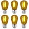 Luxrite S14 LED Edison Yellow Light Bulbs 0.5W Colored Bulb for String Lights E26 Base, 6PK LR21735-6PK - alternate 1